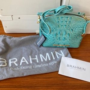 Brahmin Mini Duxbury glass Glossy Melbourne leather bag NWT